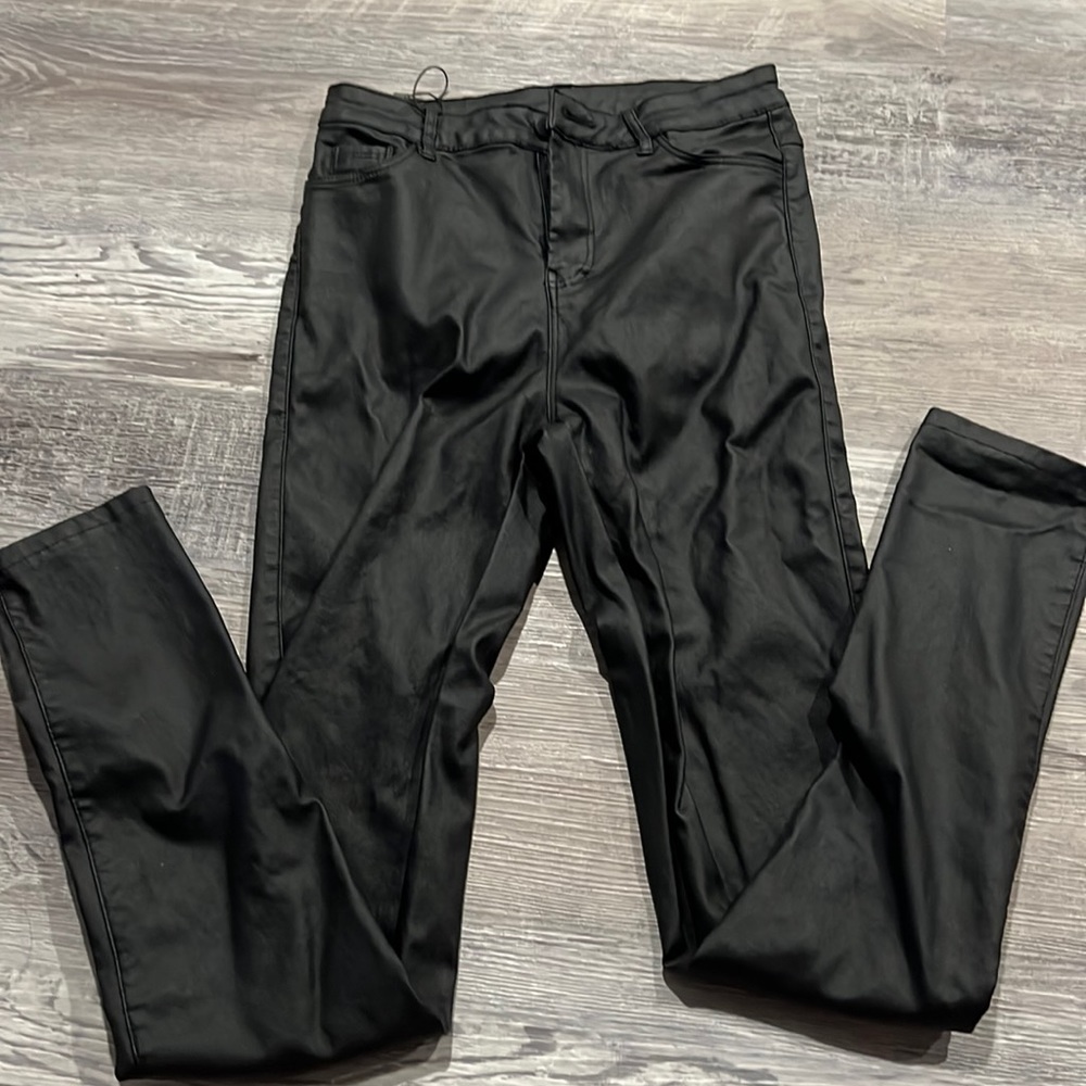 Black leather pants